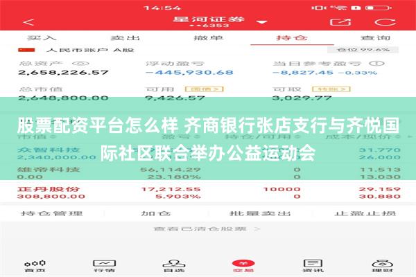 股票配资平台怎么样 齐商银行张店支行与齐悦国际社区联合举办公