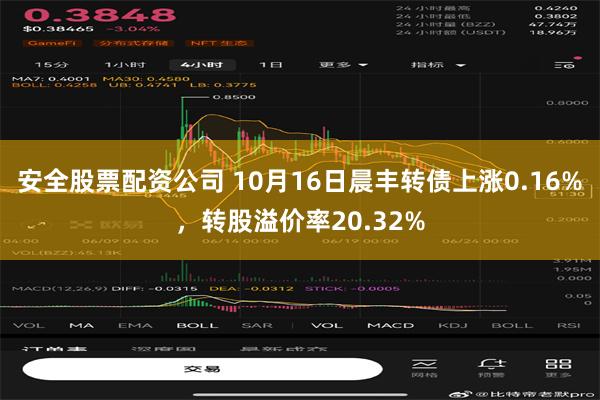 安全股票配资公司 10月16日晨丰转债上涨0.16%，转股溢价率20.32%